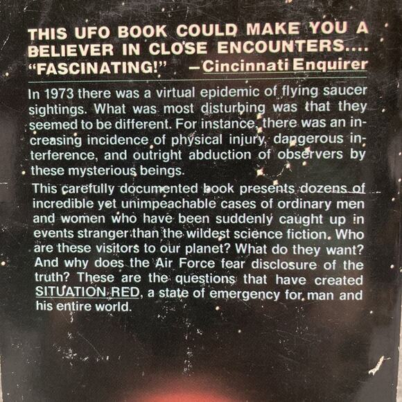 VTG Situation Red: The UFO Siege ~ Leonard H. Stringfield ~ 1977 ~ Fawcett CREST - Picture 3 of 8
